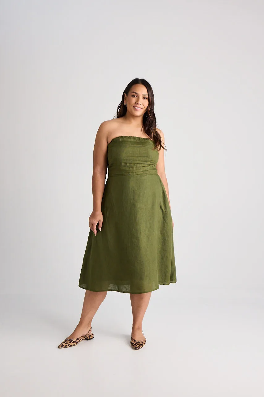 Aerin - Dress - Knee-Length - Olive