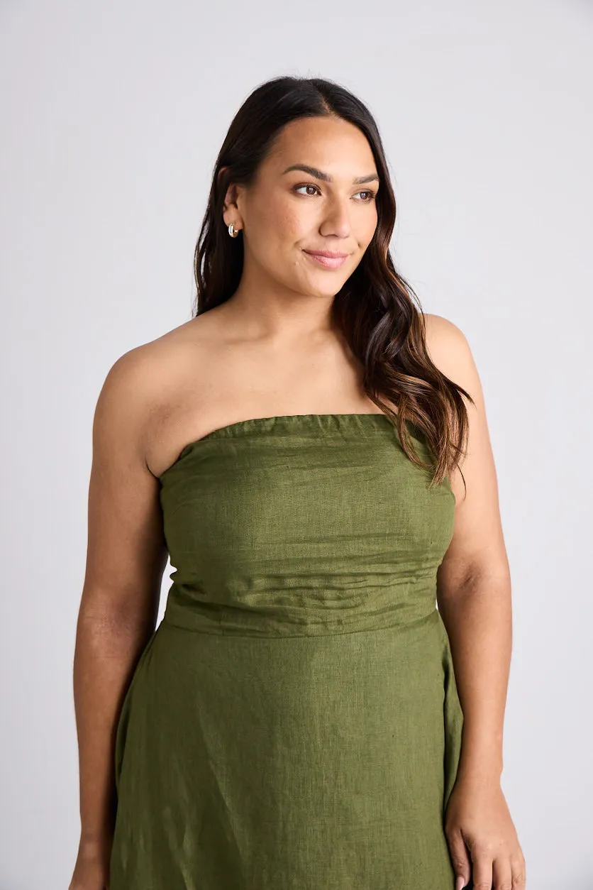 Aerin - Dress - Knee-Length - Olive