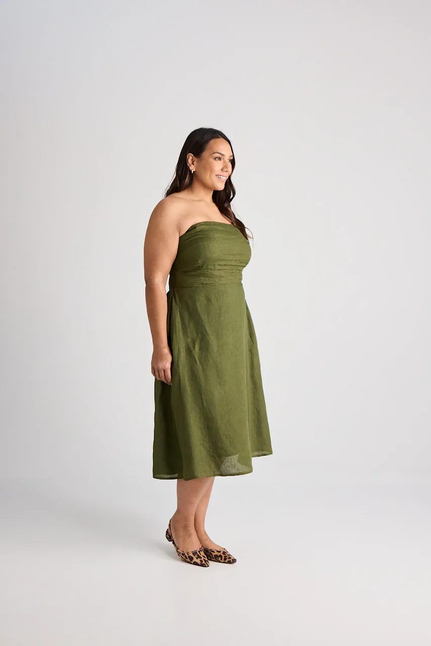 Aerin - Dress - Knee-Length - Olive