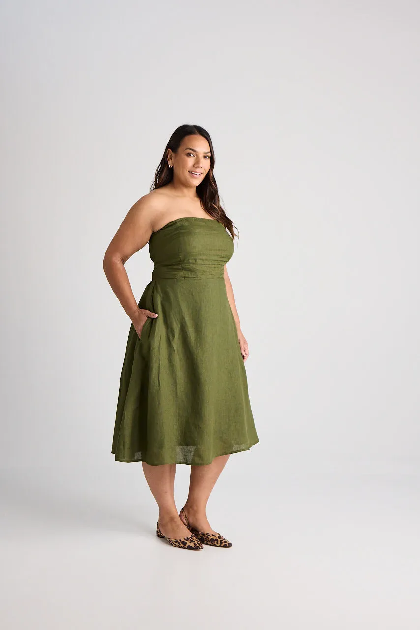 Aerin - Dress - Knee-Length - Olive