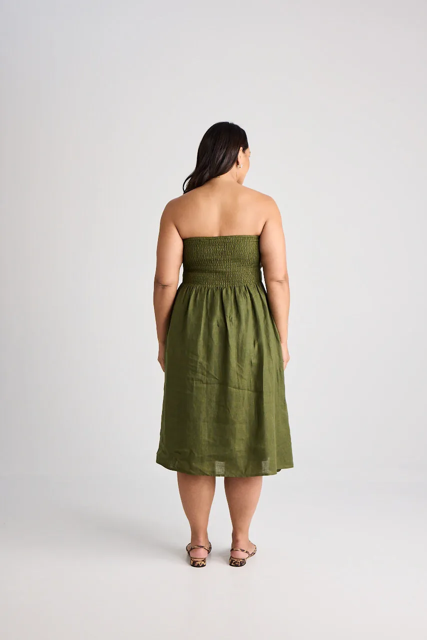 Aerin - Dress - Knee-Length - Olive