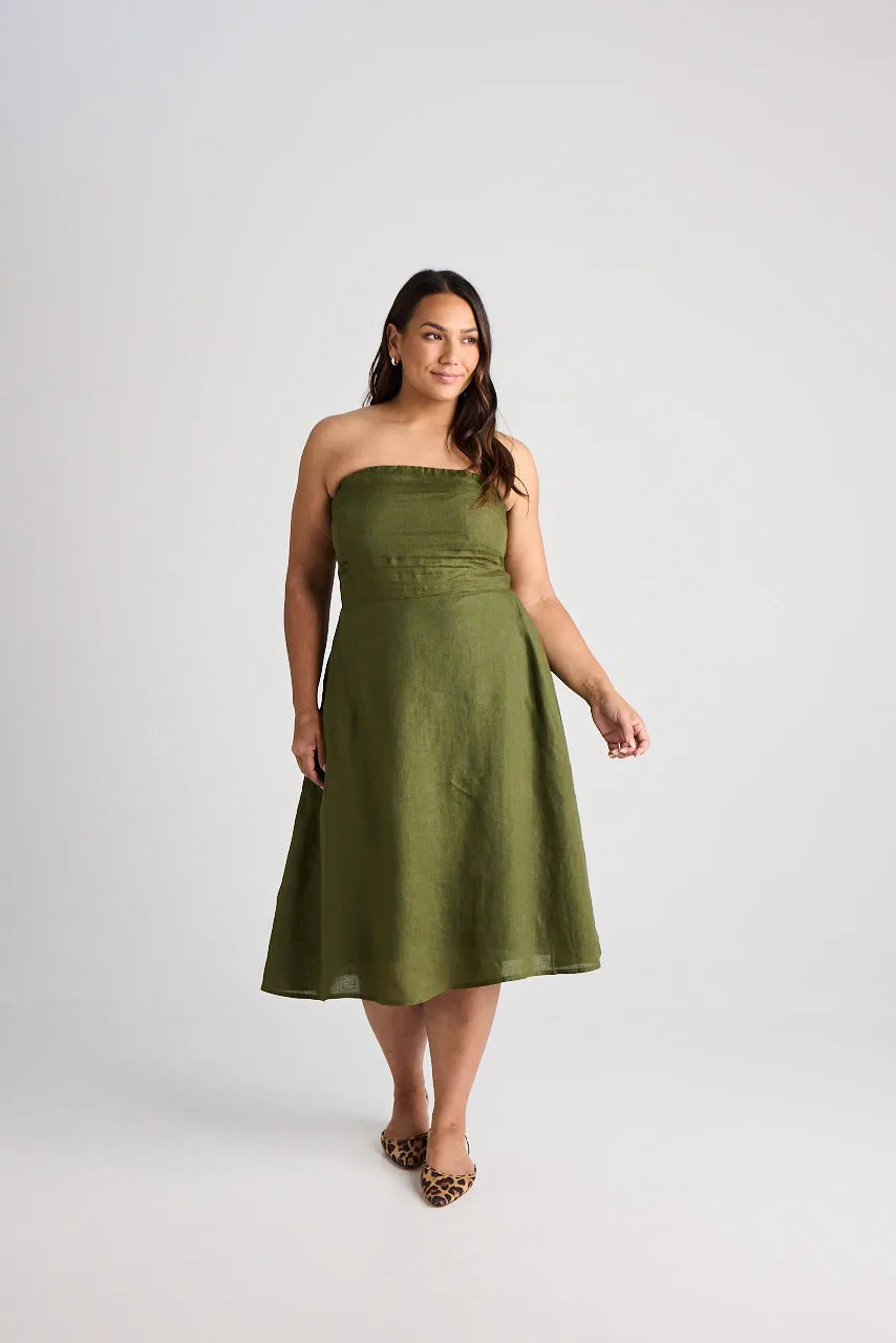 Aerin - Dress - Knee-Length - Olive