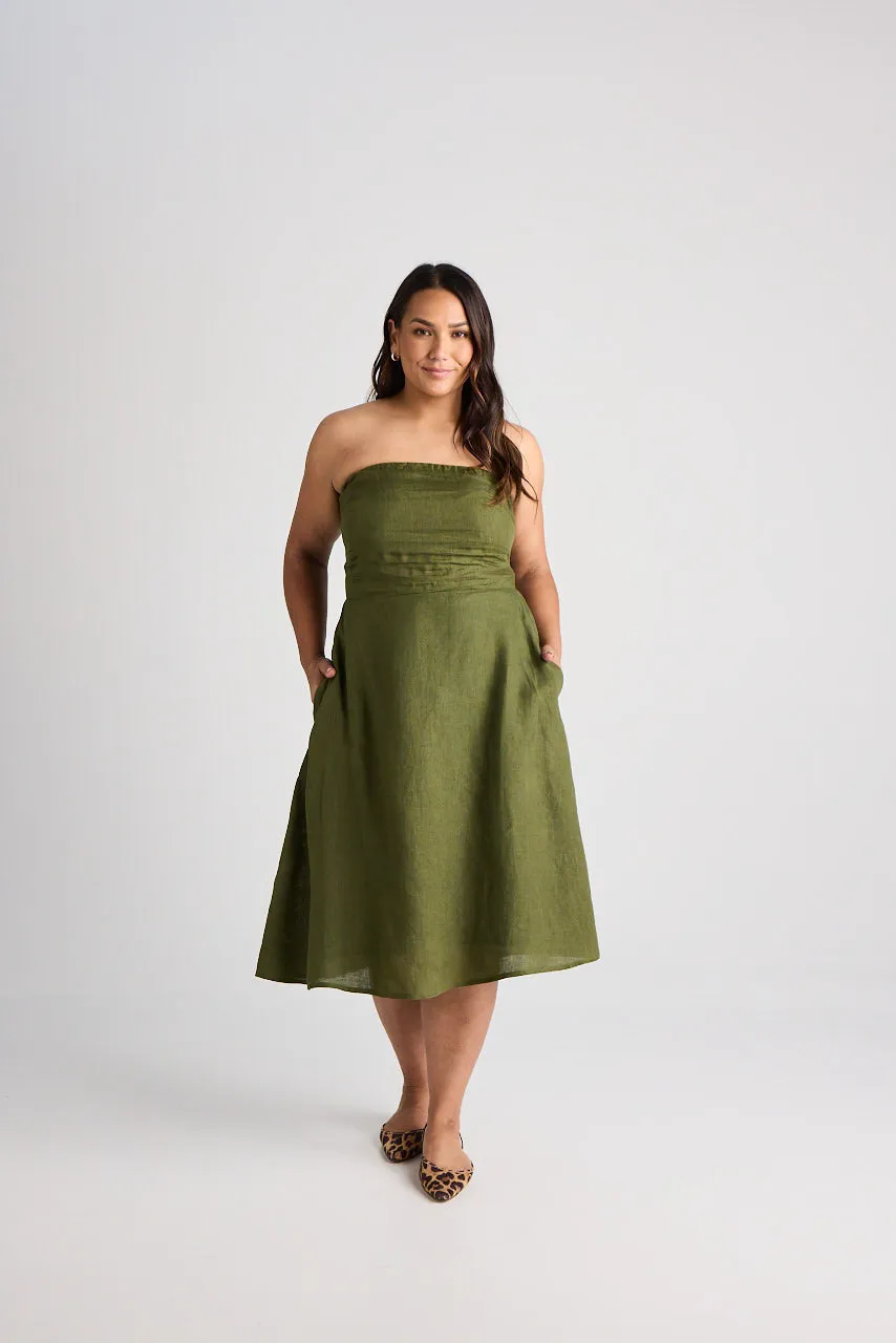 Aerin - Dress - Knee-Length - Olive