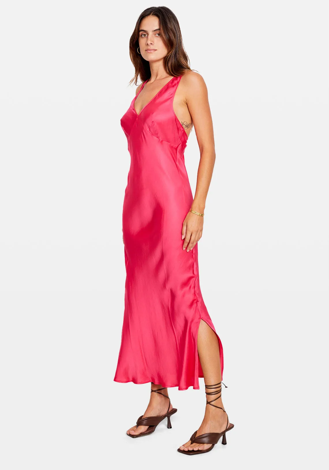 ALESSI SLIP DRESS MAGENTA