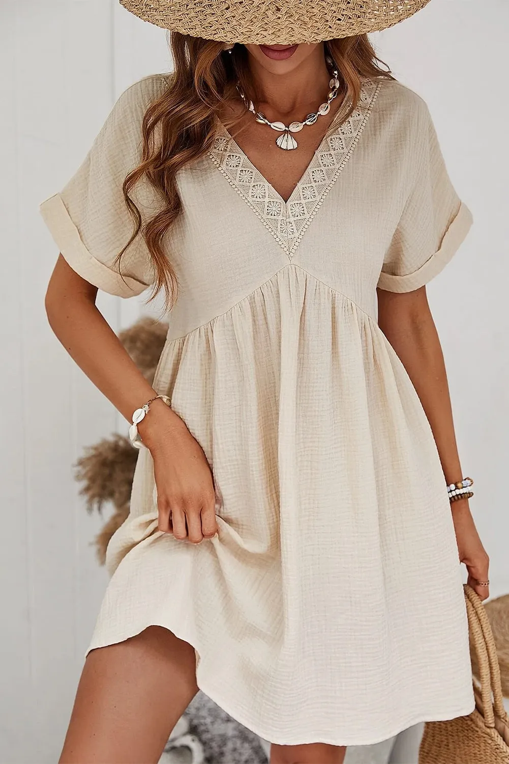 Beach Dress with V-Neckline