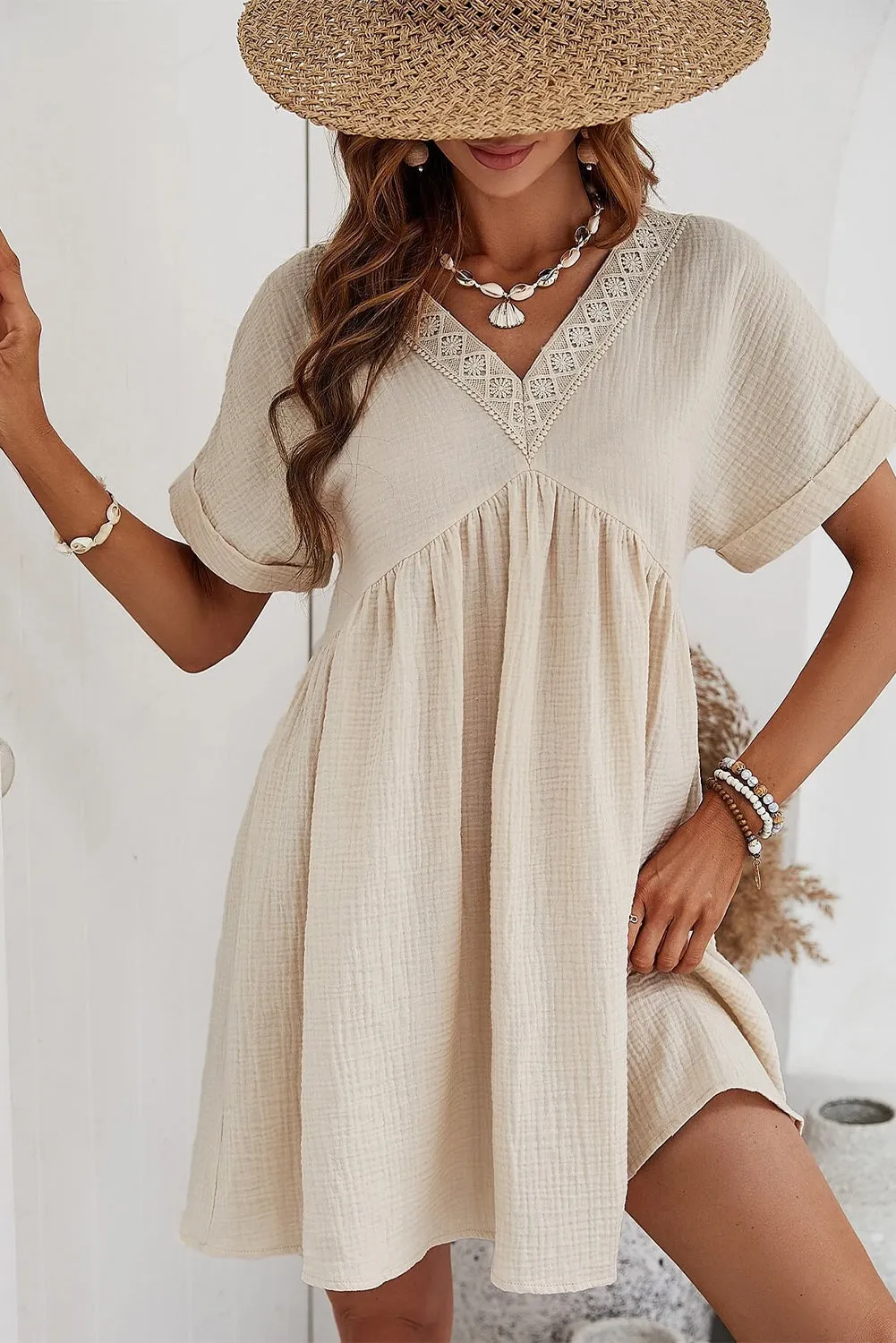 Beach Dress with V-Neckline