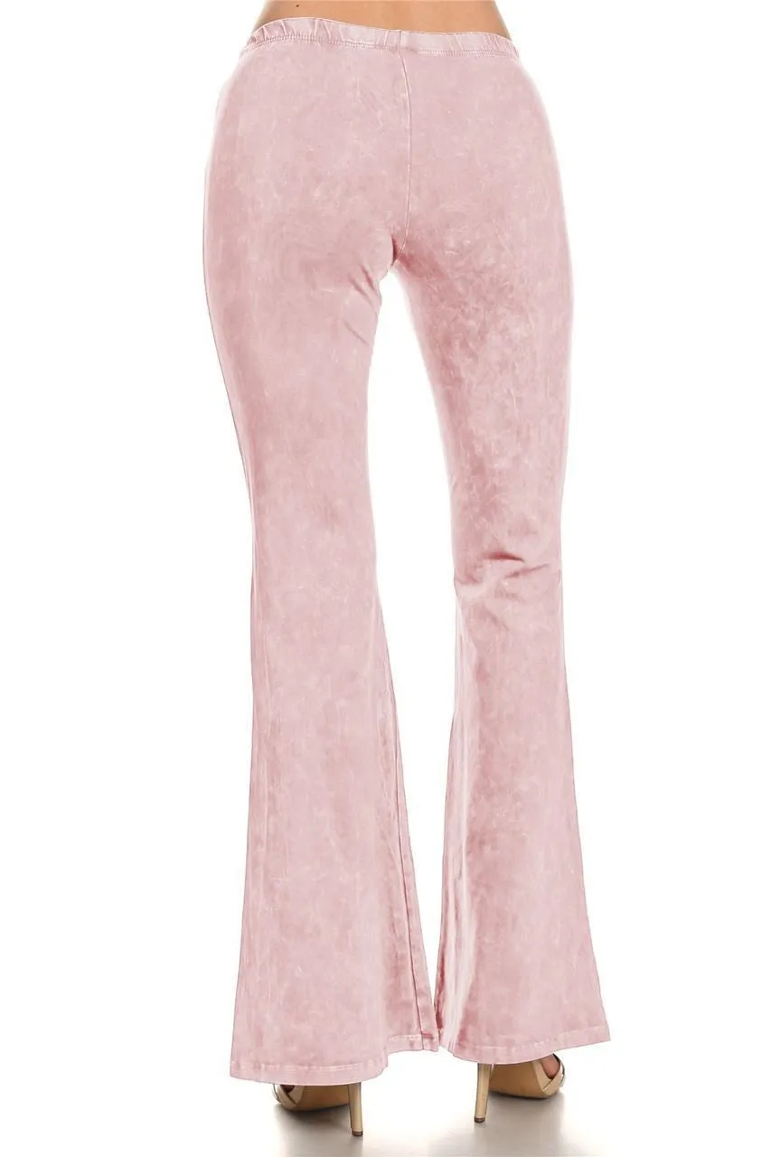 Bell Bottoms Denim Colored Yoga Pants Light Pink