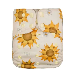 Bells Bumz All in Two Hybrid Pocket Nappy - White Fleece Lining