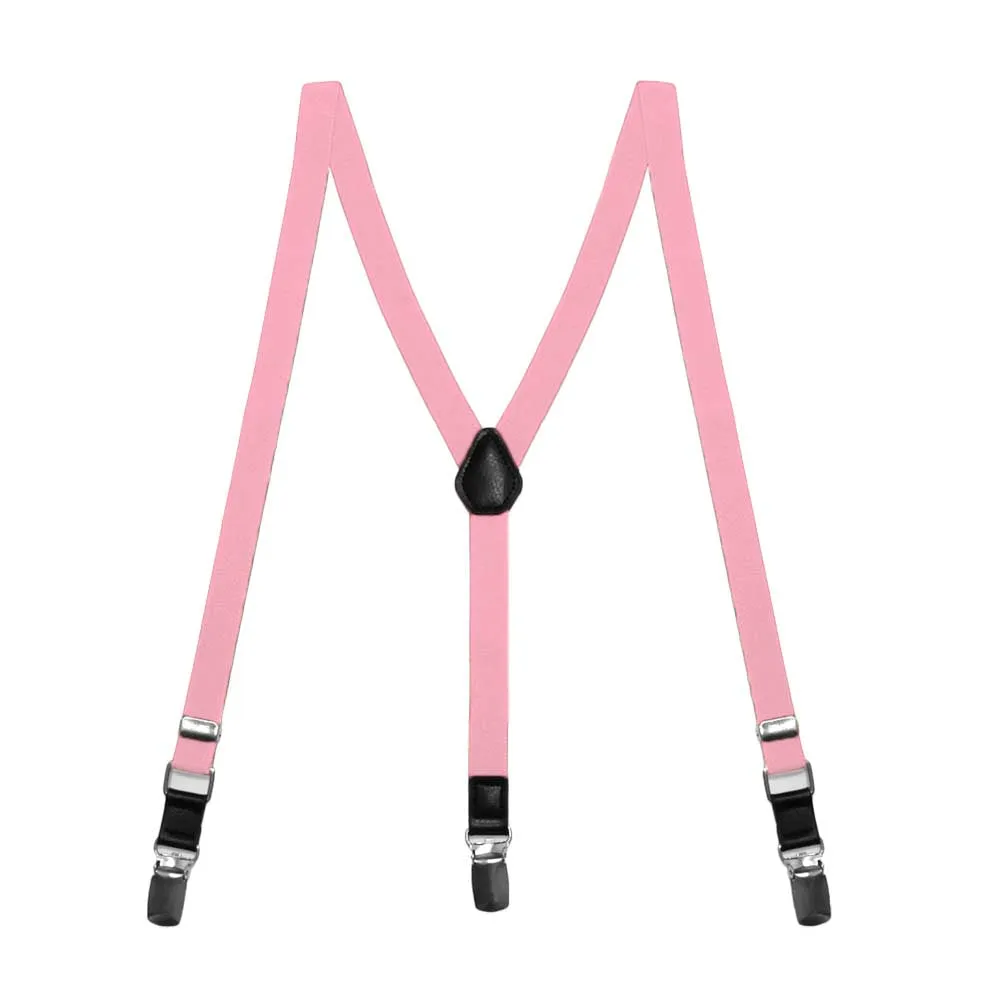 Boys' Pink Skinny Suspenders