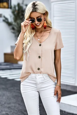 Button Down Casual Blouse