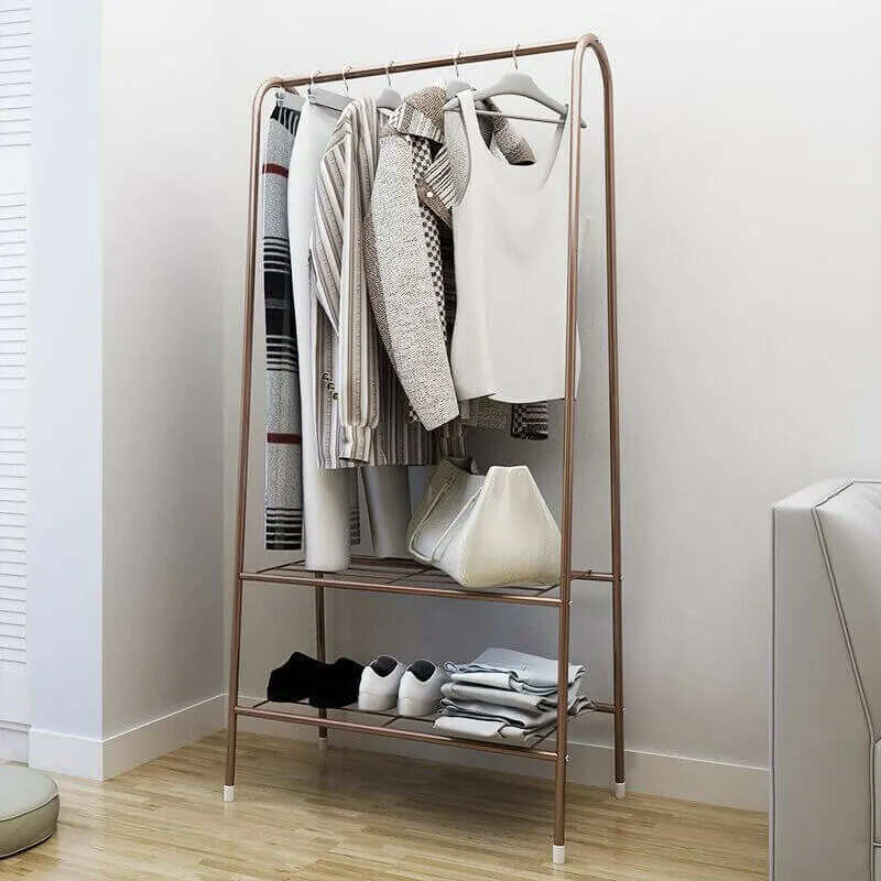 Cloth Rack Garment Rack Metal Coffee color