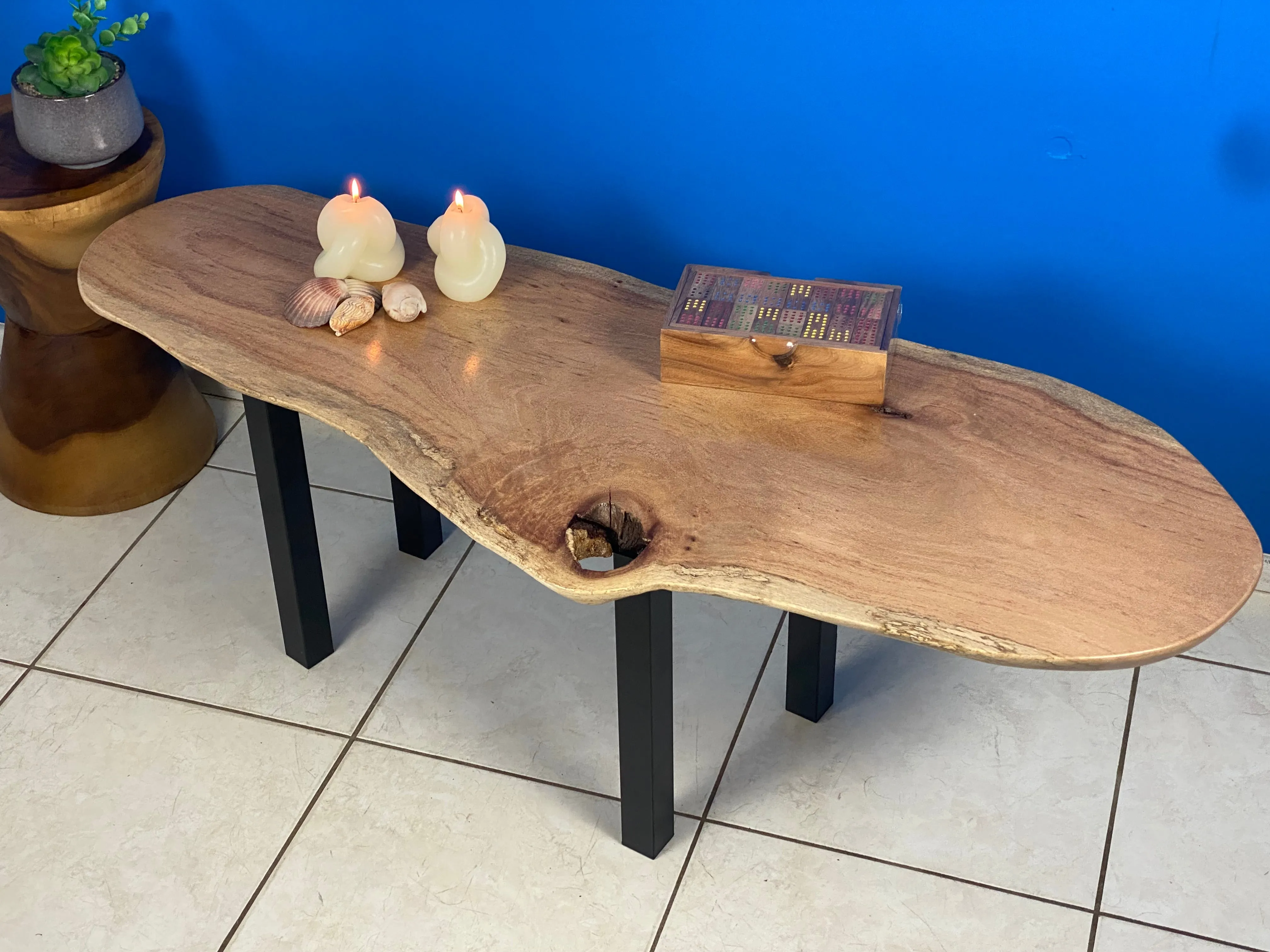 Coffee side table Silky Oak handmade in Australia