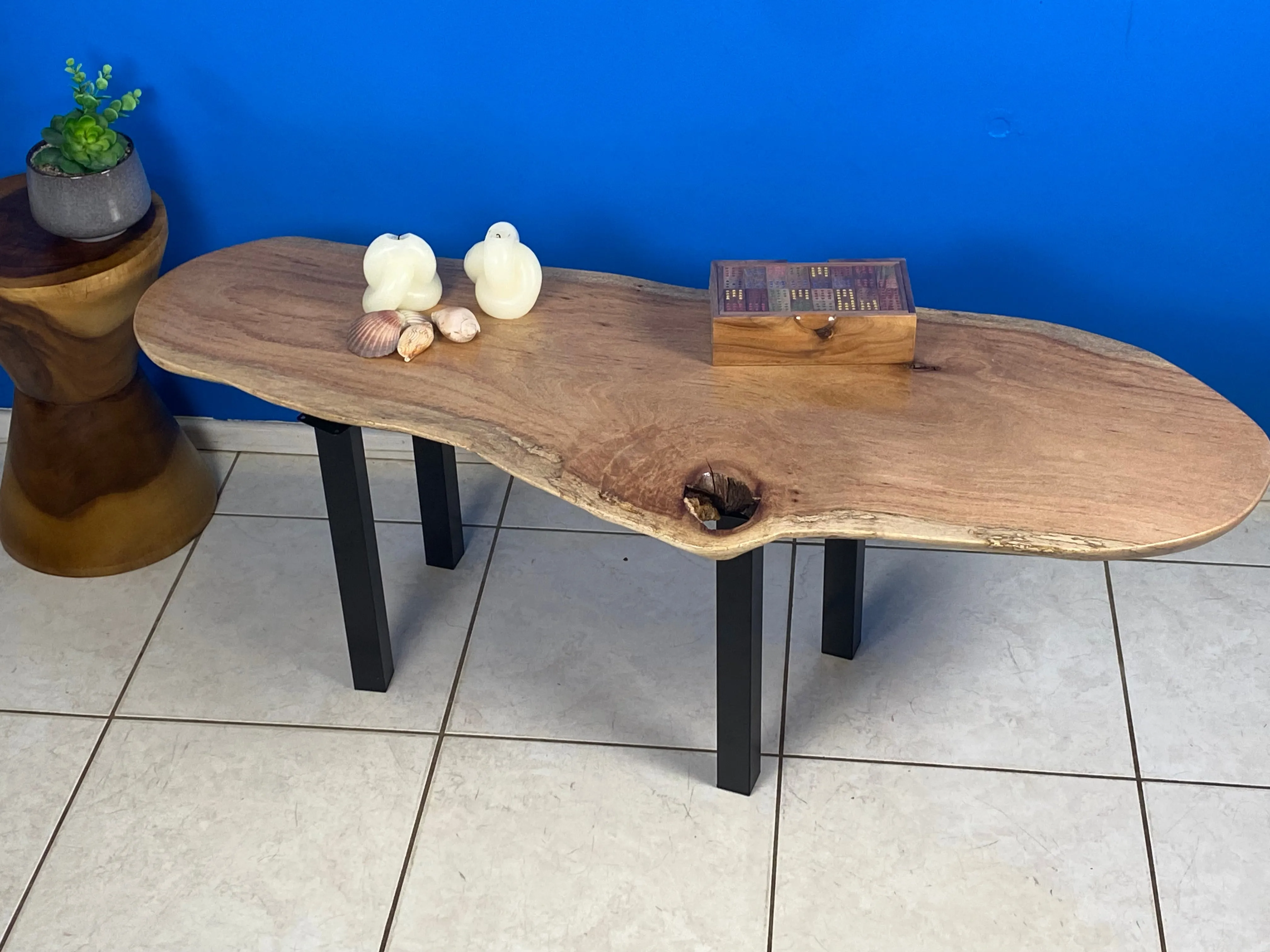 Coffee side table Silky Oak handmade in Australia