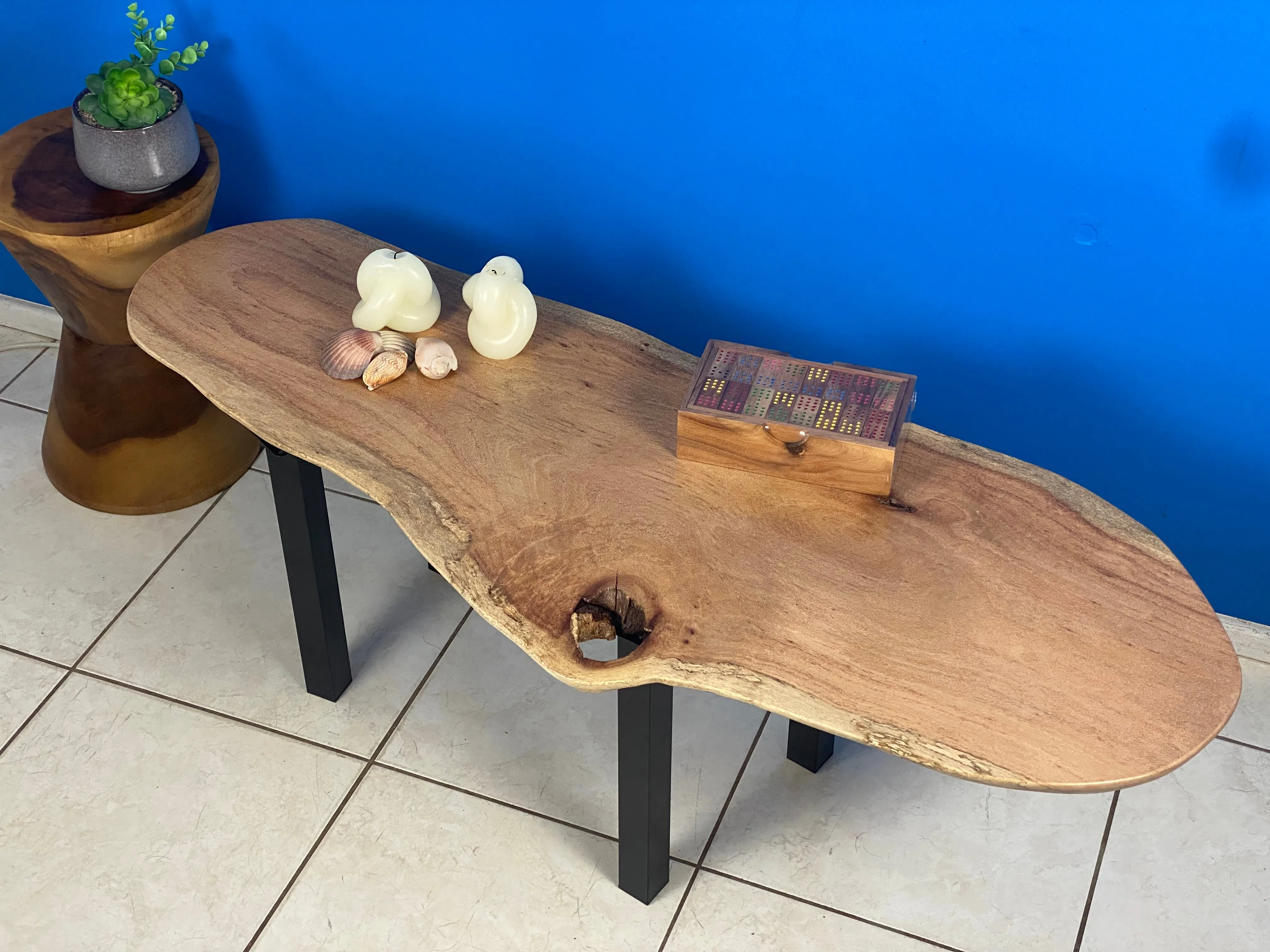 Coffee side table Silky Oak handmade in Australia