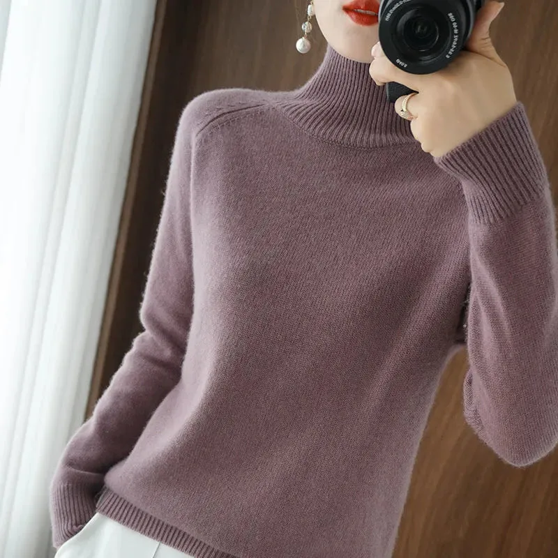 Cozy Cashmere Turtleneck Sweater for Women