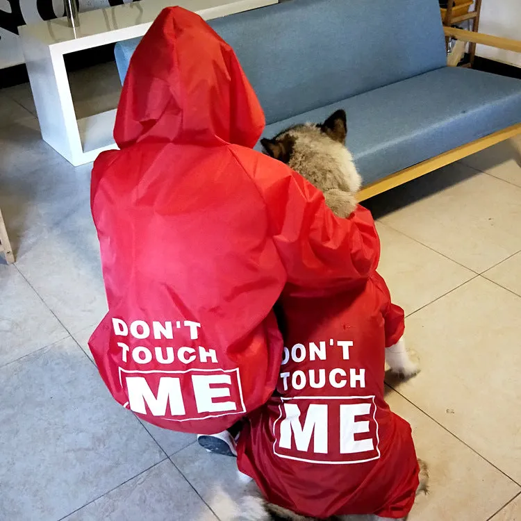 Don't Touch Me Dog Human Matching Rain Jacket