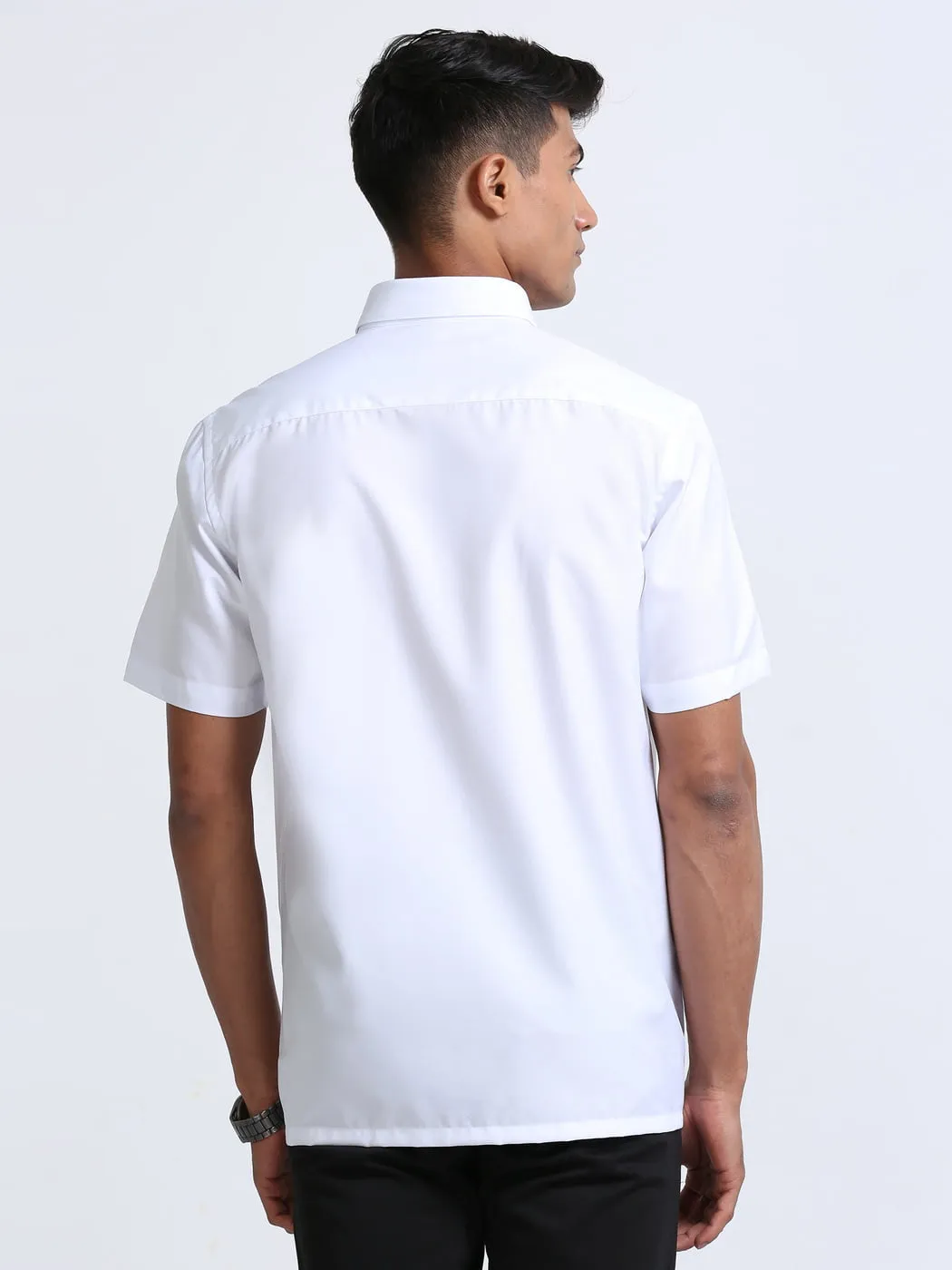 Fine Cotton Oscar White Shirt Half Sleeve