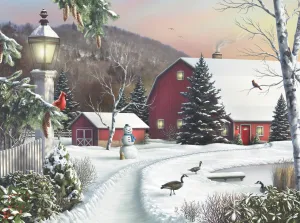 First Snow of Winter (475 Piece Wooden Jigsaw Puzzle)