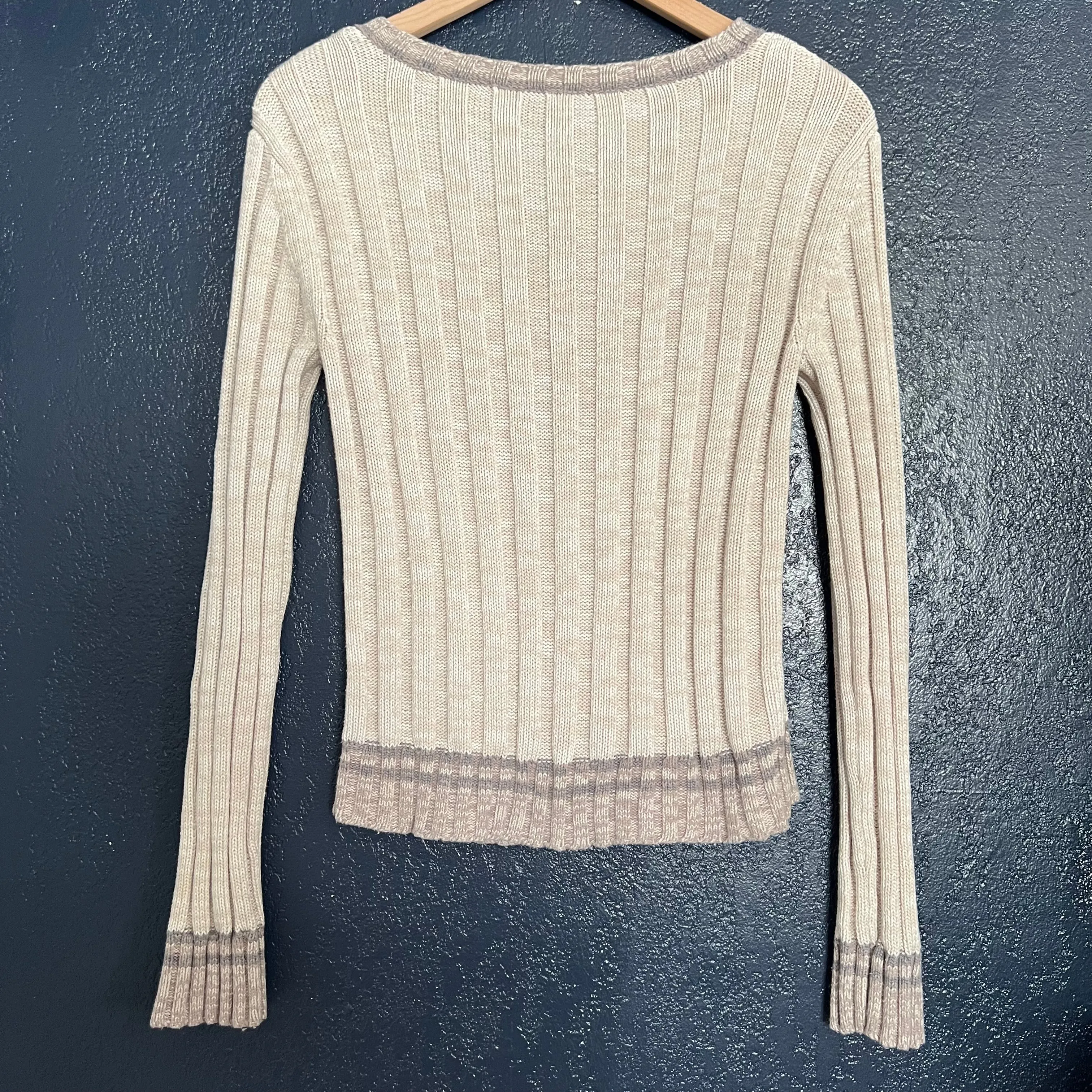 Free People Oatmeal Ribbed Cardigan