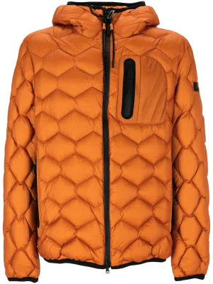 geometric-quilted puffer jacket