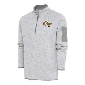 Georgia Tech Yellow Jackets Fortune 1/4 Zip Heather Grey Pullover Jacket