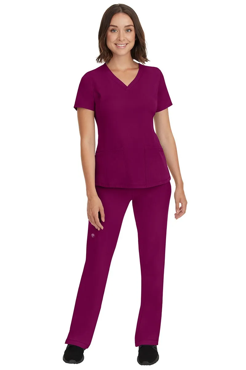 HH Works Women's Scrub Set Monica Top & Rebecca Pant | Wine