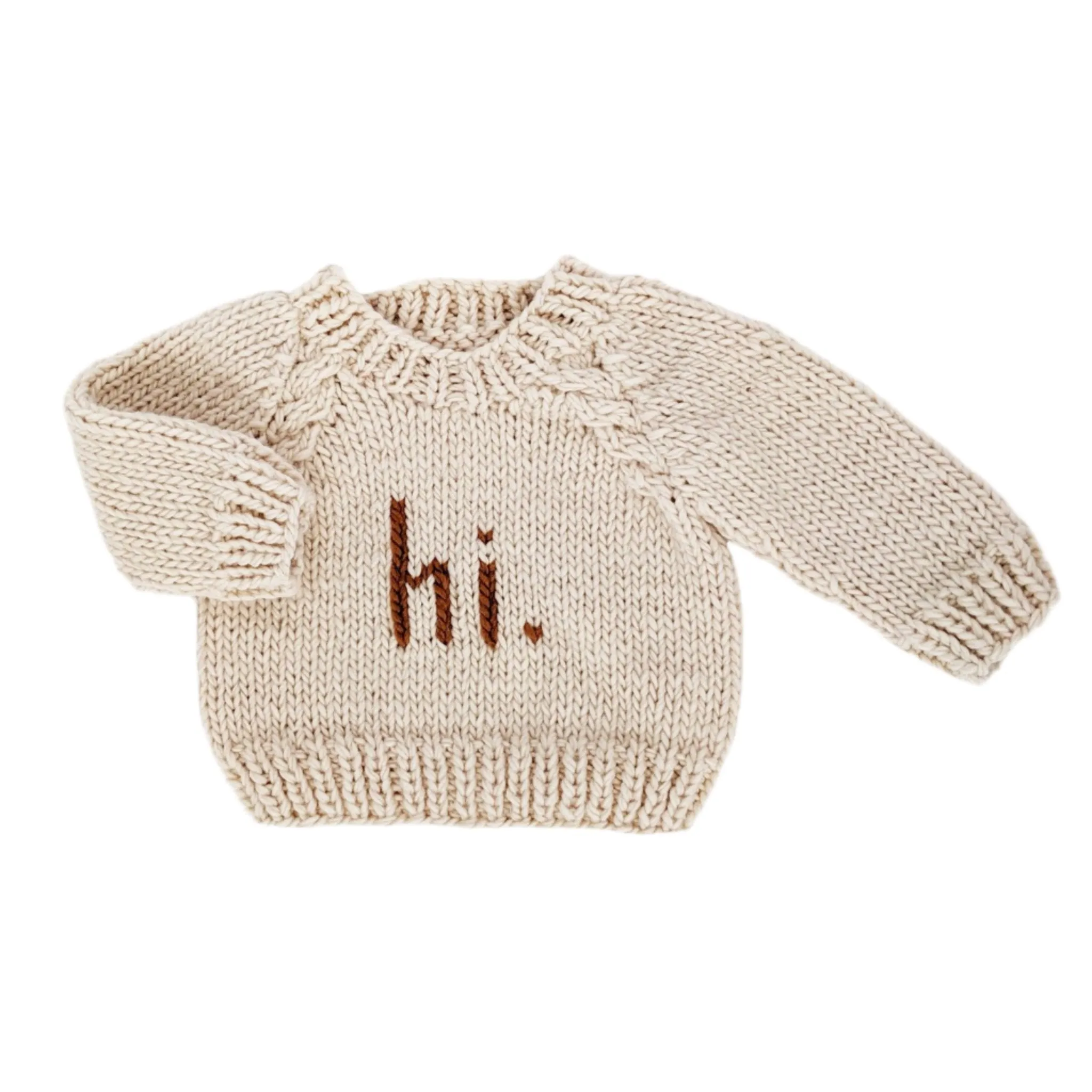 Hi. Pecan Crew Neck Sweater Baby & Toddler