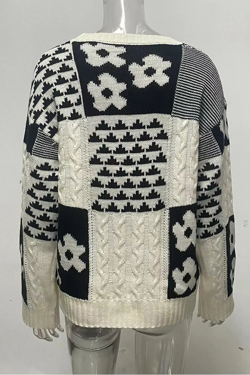 HWS1072 Patchwork Bliss Sweater