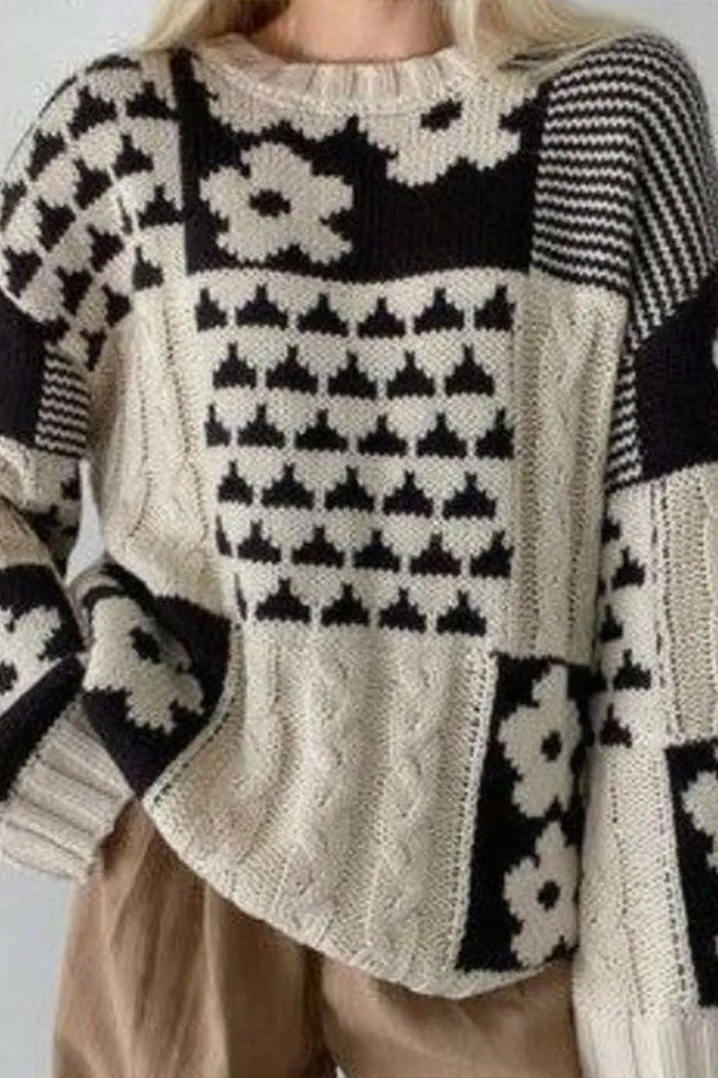 HWS1072 Patchwork Bliss Sweater