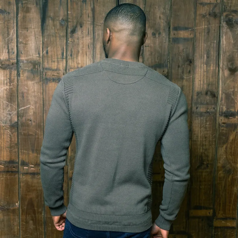 Kingsley Heath Styled Up Pullover Knit Fatigue