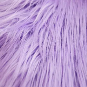 Lavender Purple Shaggy Long Pile Faux Fur Fabric (4")