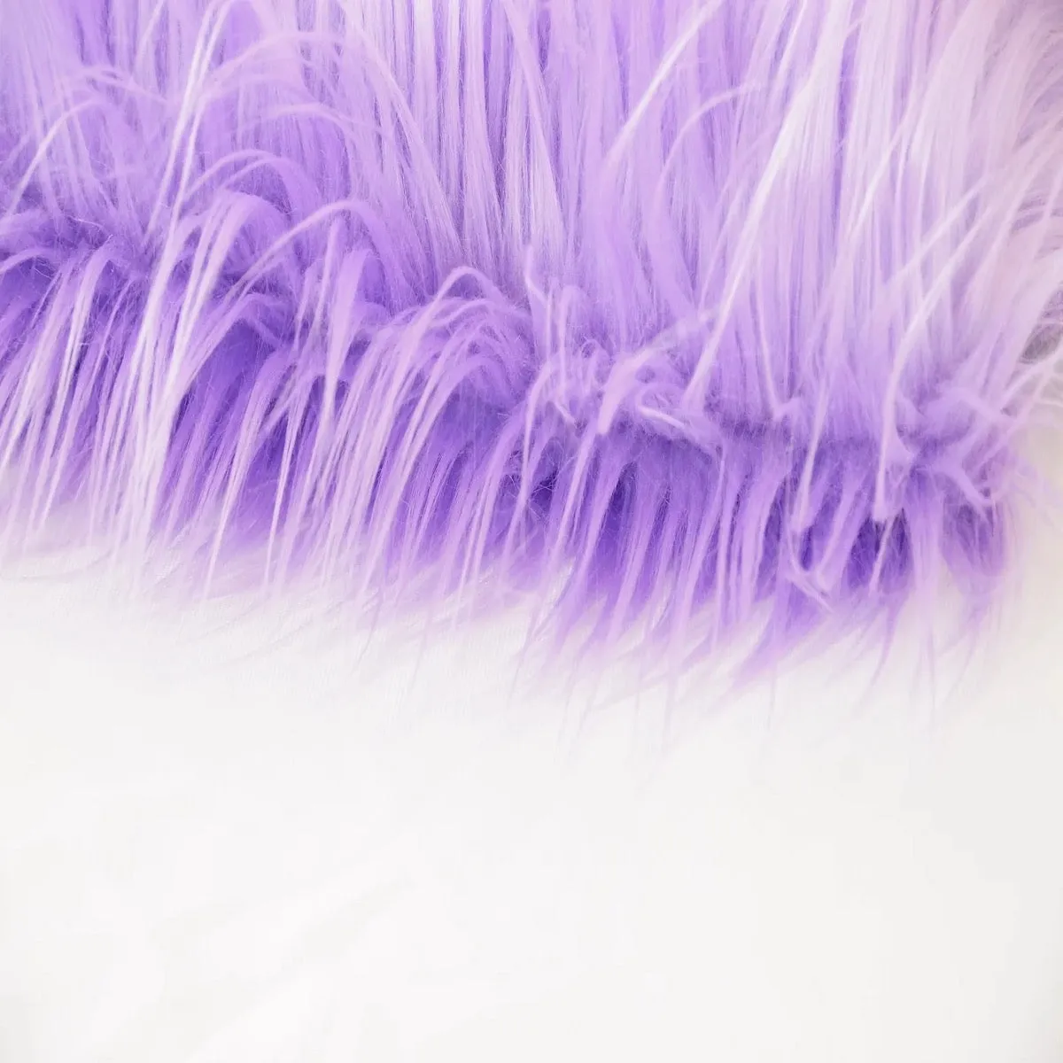 Lavender Purple Shaggy Long Pile Faux Fur Fabric (4")