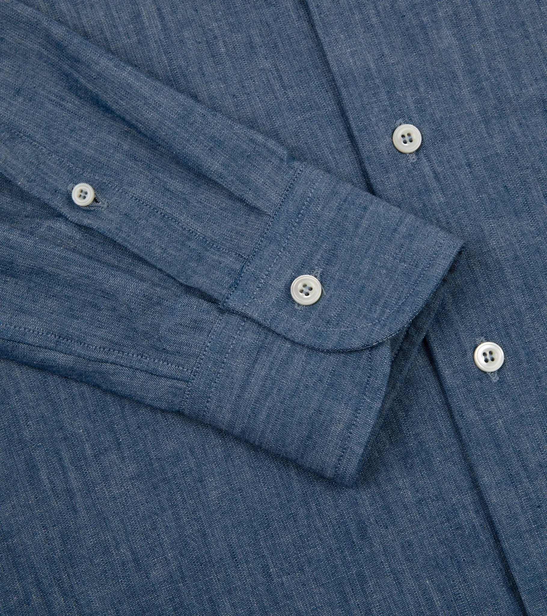 MCR Slim Japanese Chambray Shirt: Dark Blue