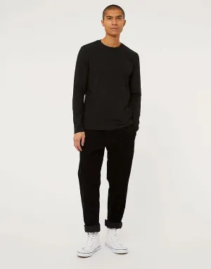 Men's George T-Shirt Single Jersey Long Sleeves-Black