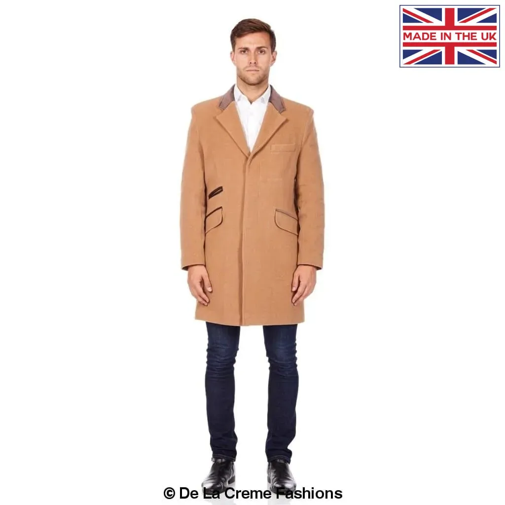 Mens Peaky Blinders Retro Mod Covert Coat