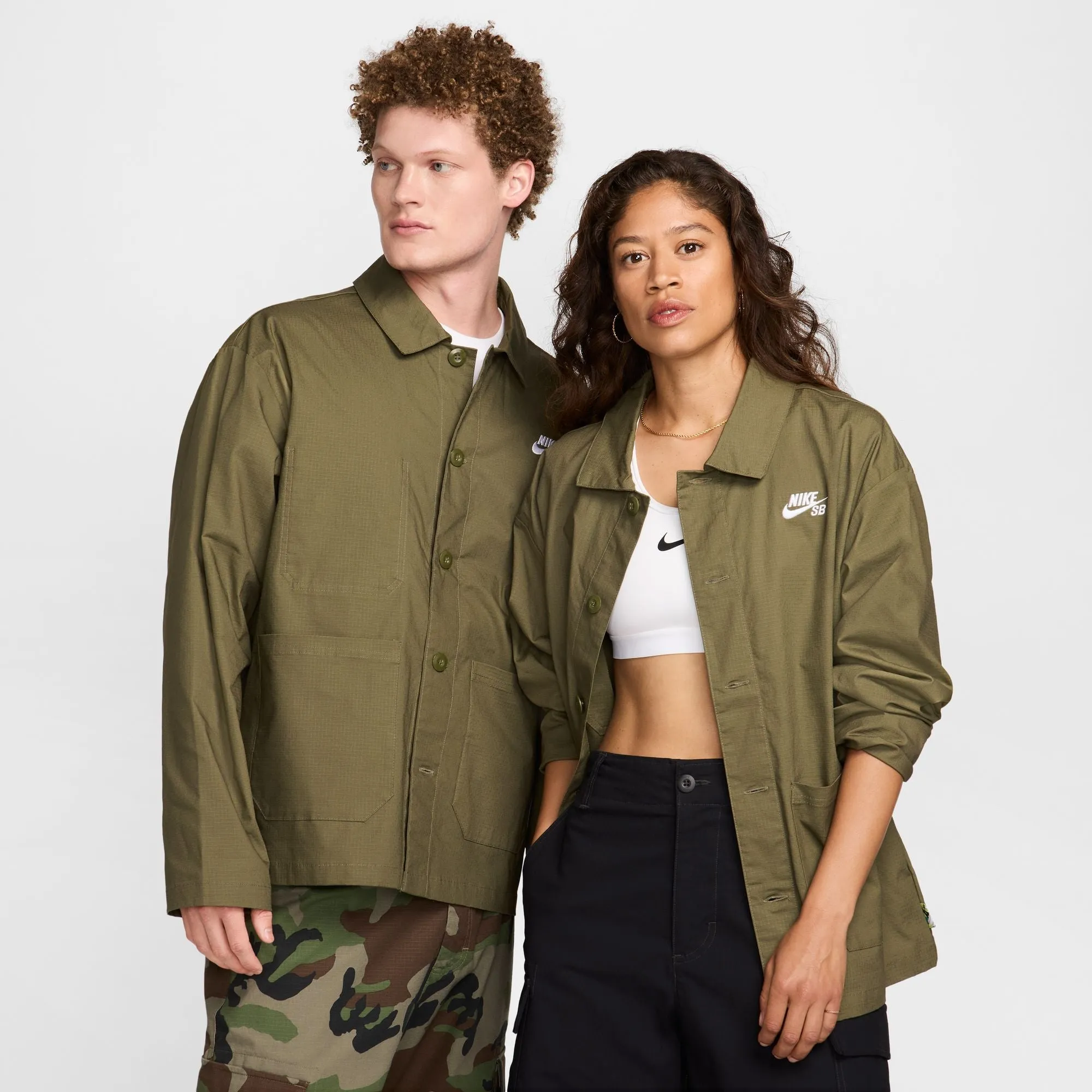 Nike SB - Olympic Chore Jacket - Medium Olive / White