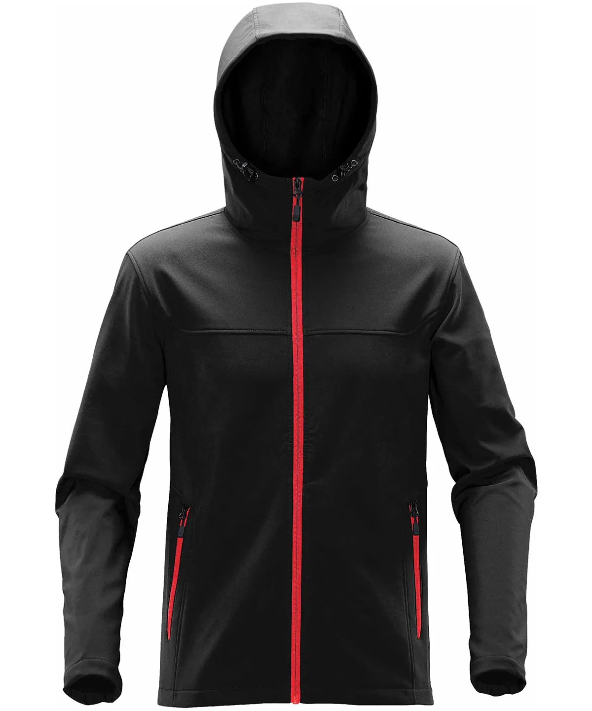 Orbiter softshell hoodie | Black/Bright Red