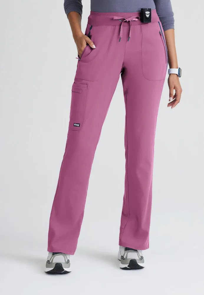 Petite Elevate 6-Pocket Mid-Rise Straight Leg Scrub Pant