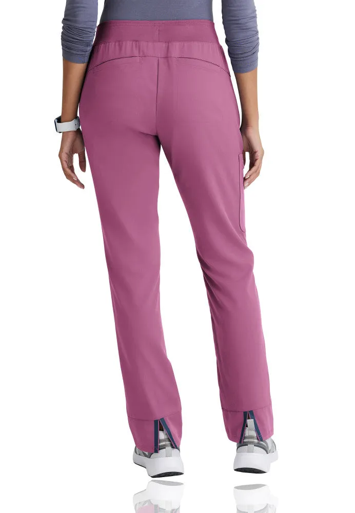 Petite Elevate 6-Pocket Mid-Rise Straight Leg Scrub Pant