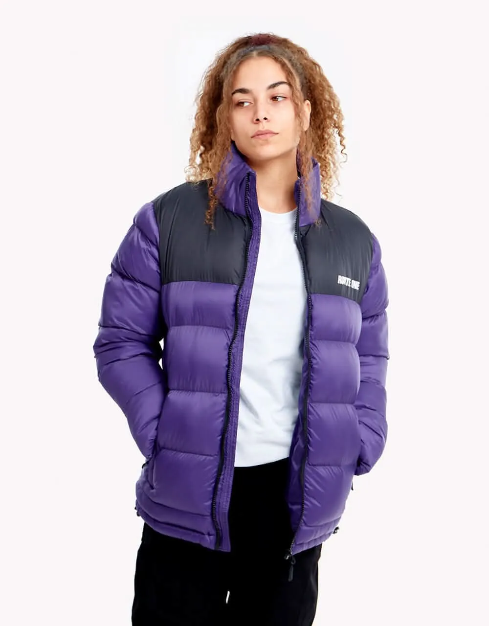 Route One Vostok Puffer Jacket - Moderate Purple/Black