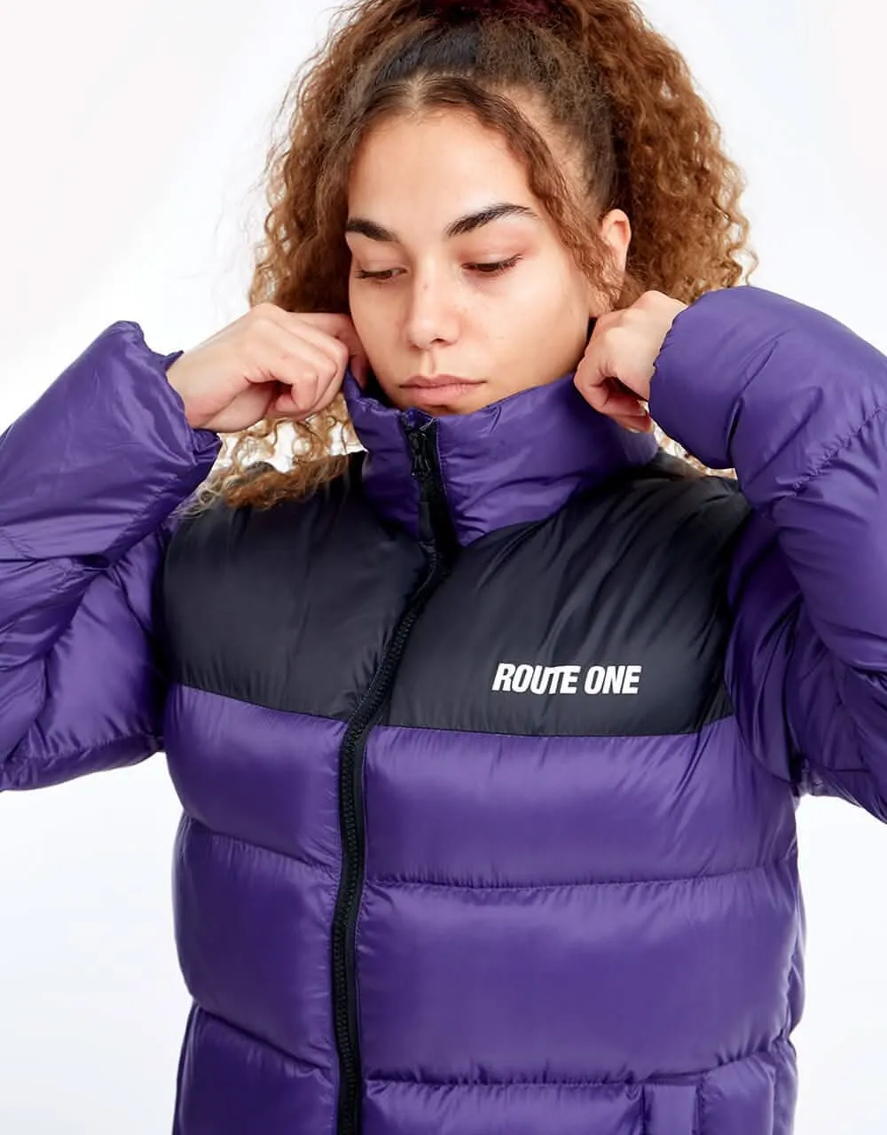 Route One Vostok Puffer Jacket - Moderate Purple/Black