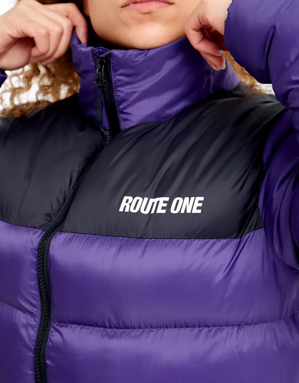 Route One Vostok Puffer Jacket - Moderate Purple/Black