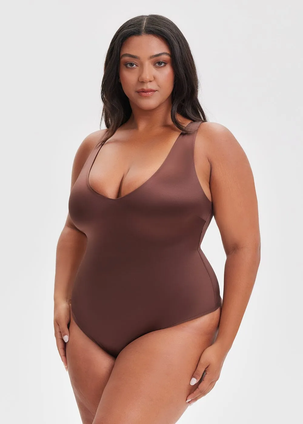 SatinSculpt Tank Bodysuit Thong