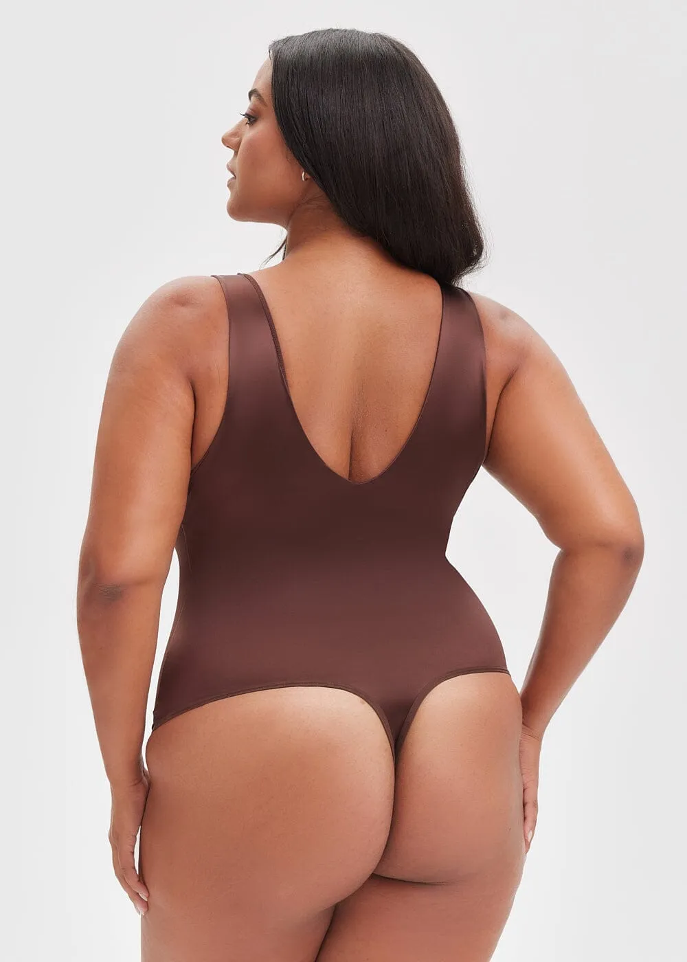 SatinSculpt Tank Bodysuit Thong