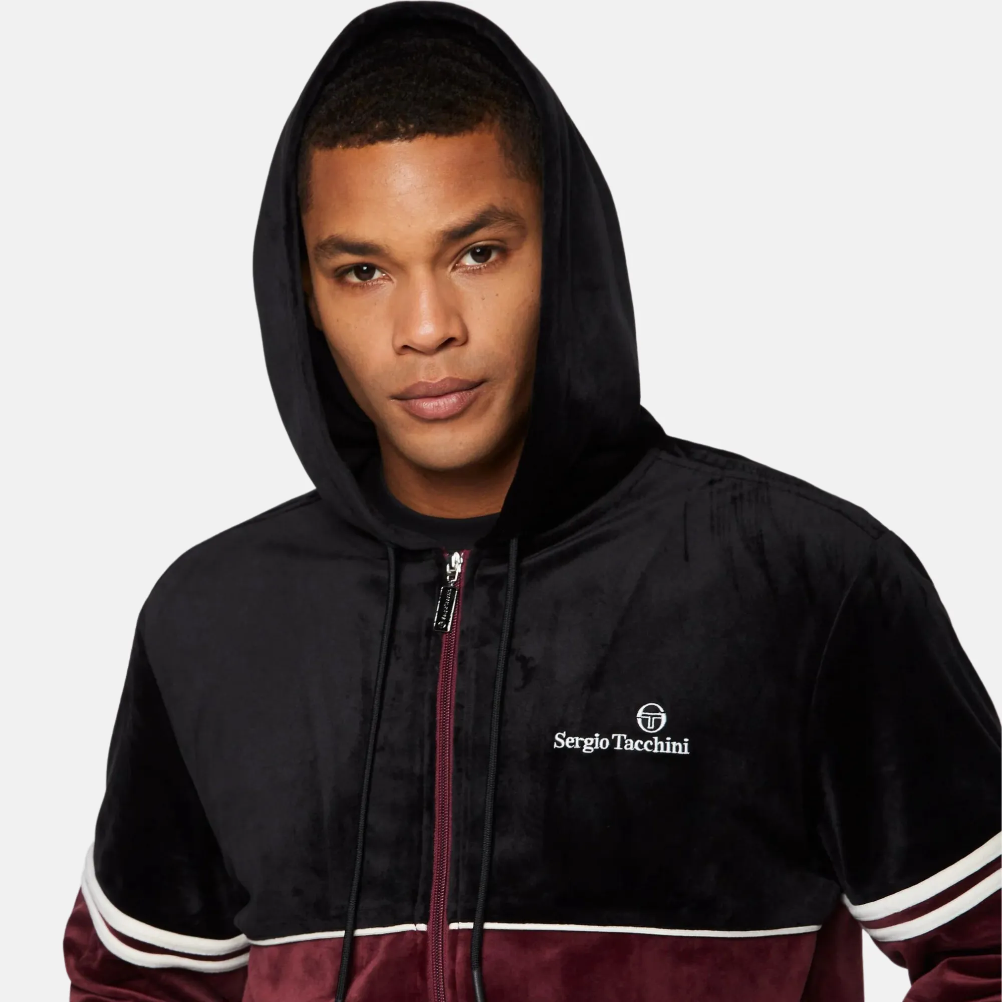 Sergio Tacchini Scopeto Black Beauty Velour Hoodie