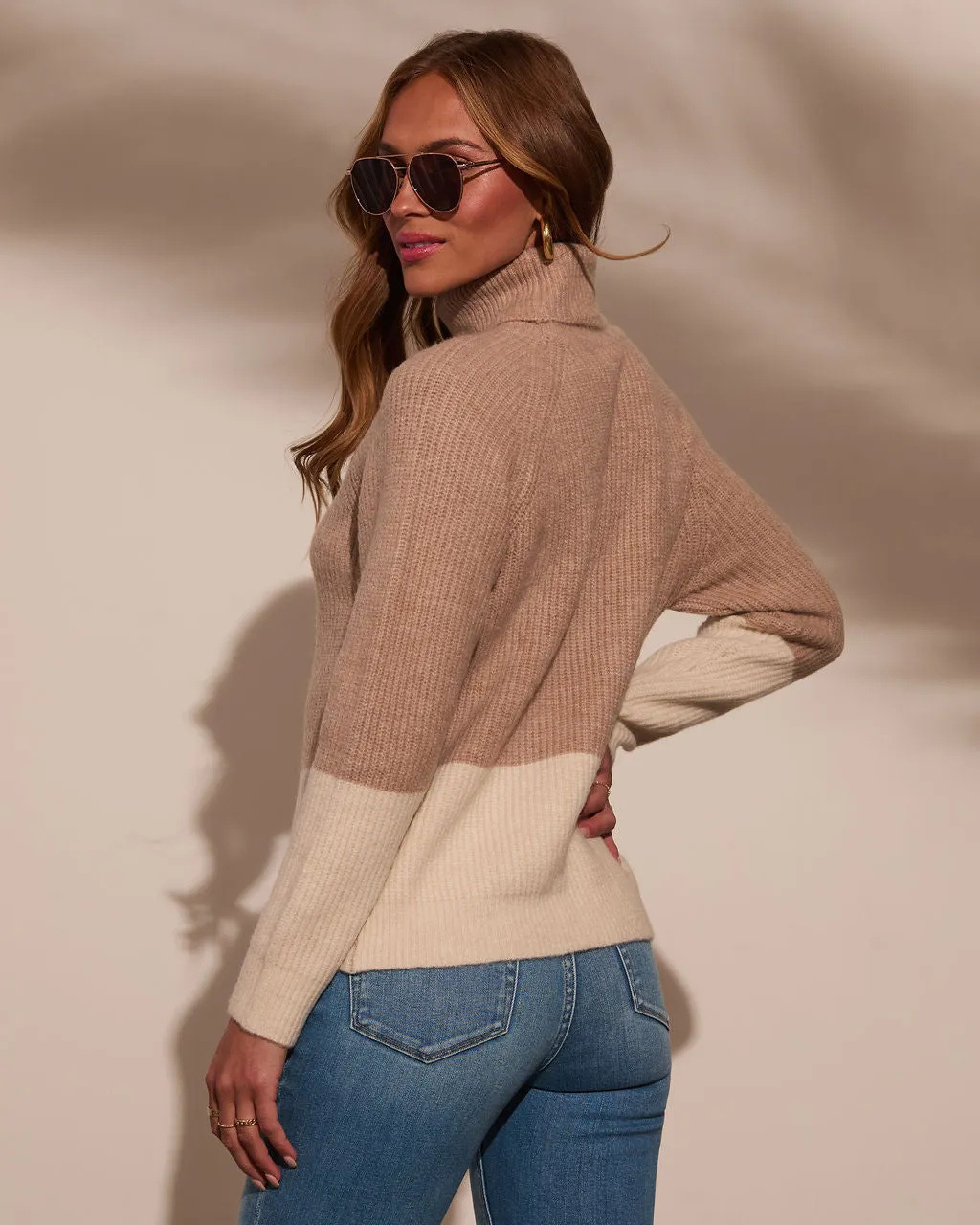 Stephenson Colorblock Turtleneck Sweater