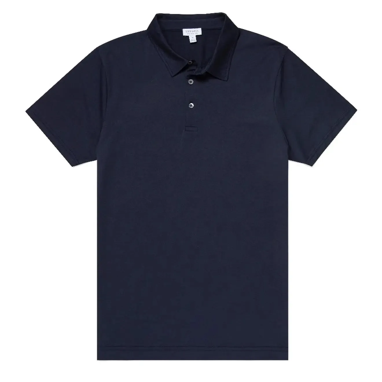 Sunspel S/S Cotton Jersey Polo Navy