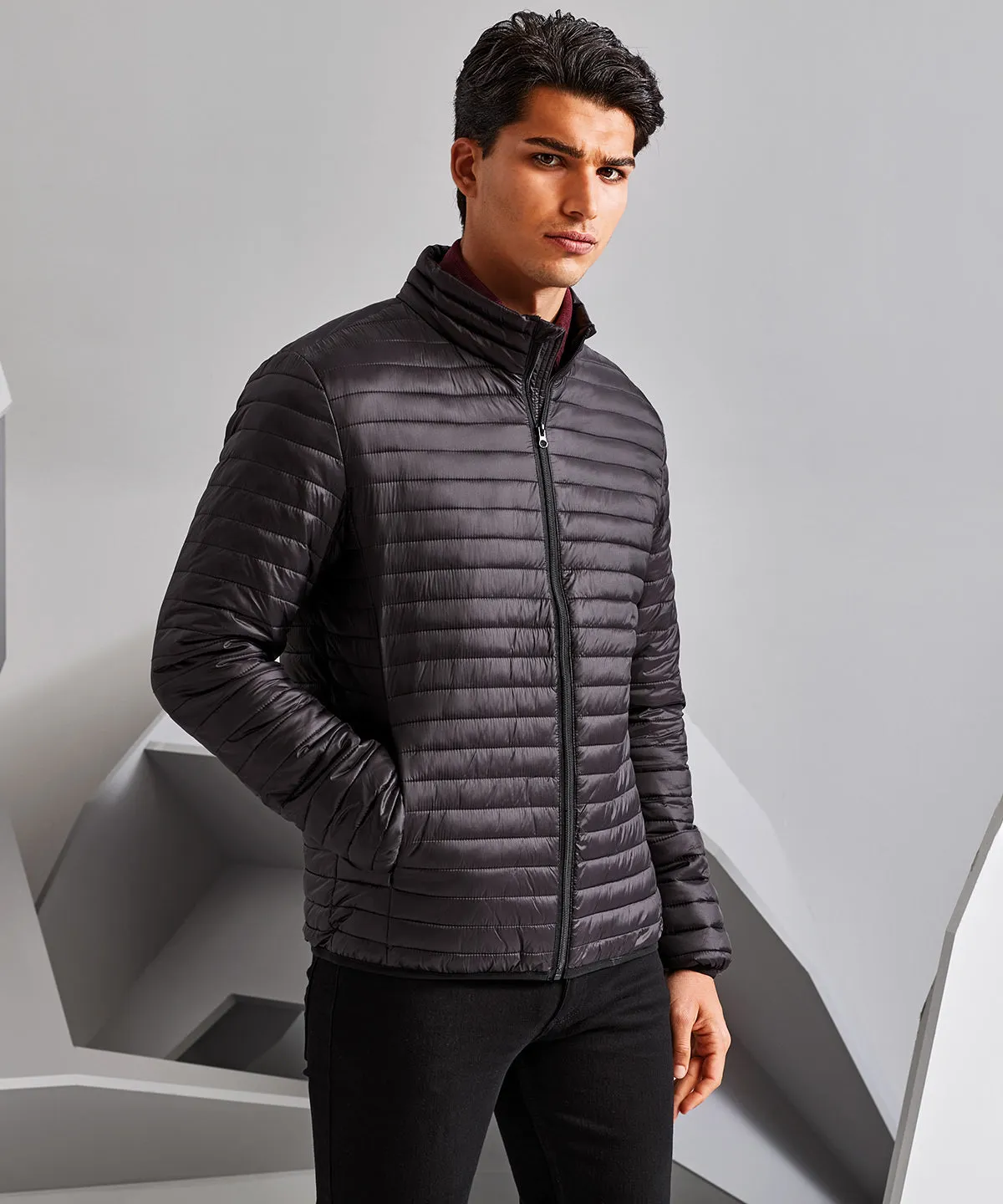 Tribe fineline padded jacket | Steel