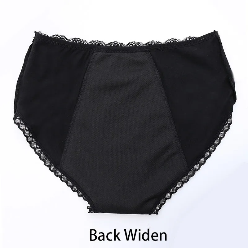 VIP Four Layers of Leak-proof Menstrual Underwear Lace Rose embroidery Breathable Physiological Period Panties