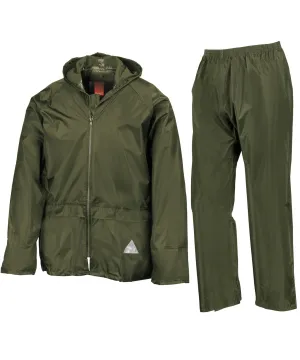 Waterproof jacket and trouser set | Olive